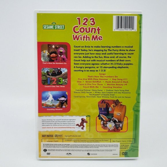 Sesame Street 1 2 3 Count With Me DVD (2010) Standard Version Kids Learning DVD - Picture 2 of 4